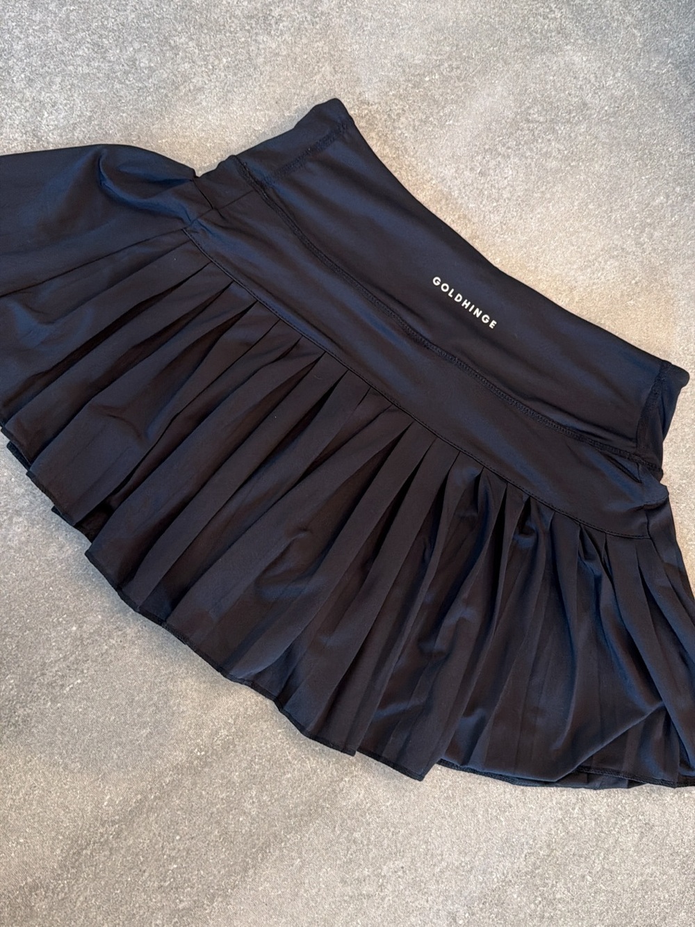 GOLDHINCE Black Pleated Mini Skirt